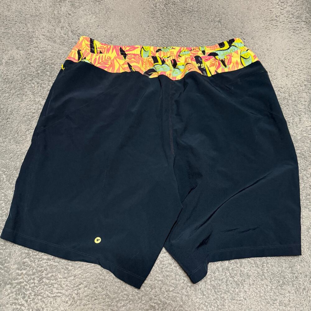 Birddogs Shorts Mens XXL Blue Floral Boom for Your Boomstick Classic Lined